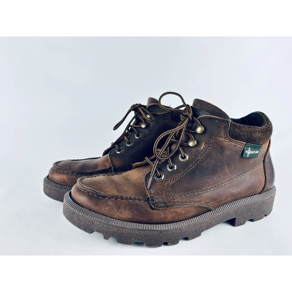 Eastland Chukka Boots Mens 9.5 D Brown Leather Casual Preppy Boots Shoes